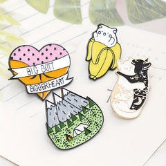 Cuddle Cat Banana Cat Brooch Pin DIY Clothing Bags Jackets Hat Decor