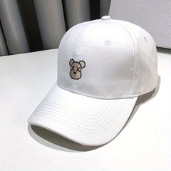 Cartoon Bear Embroidery Baseball Cap Adjustable Lightweight Cartoon Sports Hat