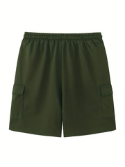 Men's Drawstring Waist Cargo Shorts for Summer Outdoor