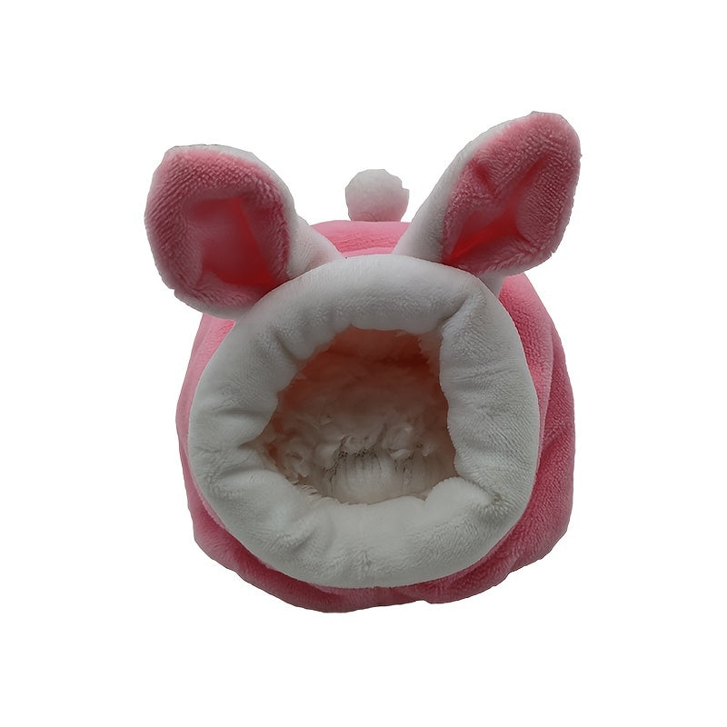Pink Bunny Hamster Rabbit Warm Nest Sleeping Bag House Small Animal Winter