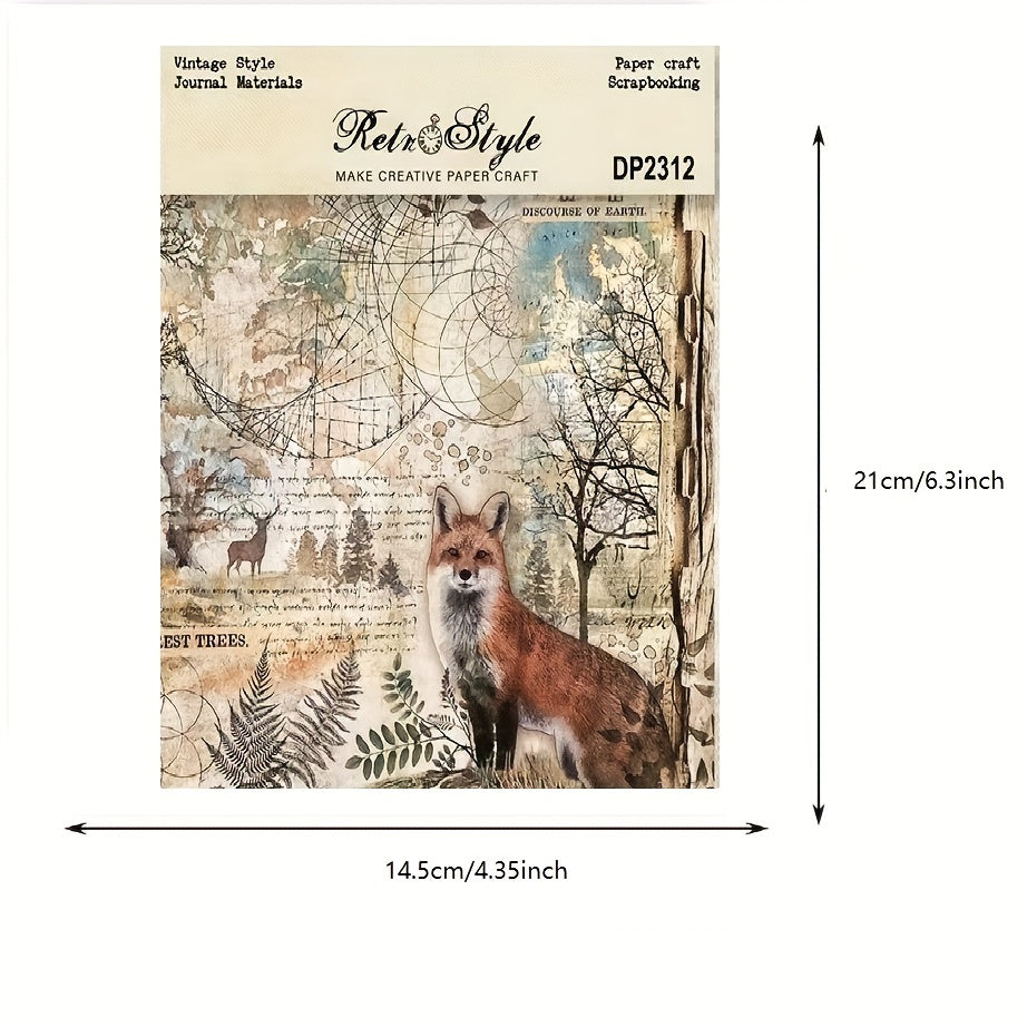 Single Sided Pattern Paper DIY Photo Album Scrapbook Fox