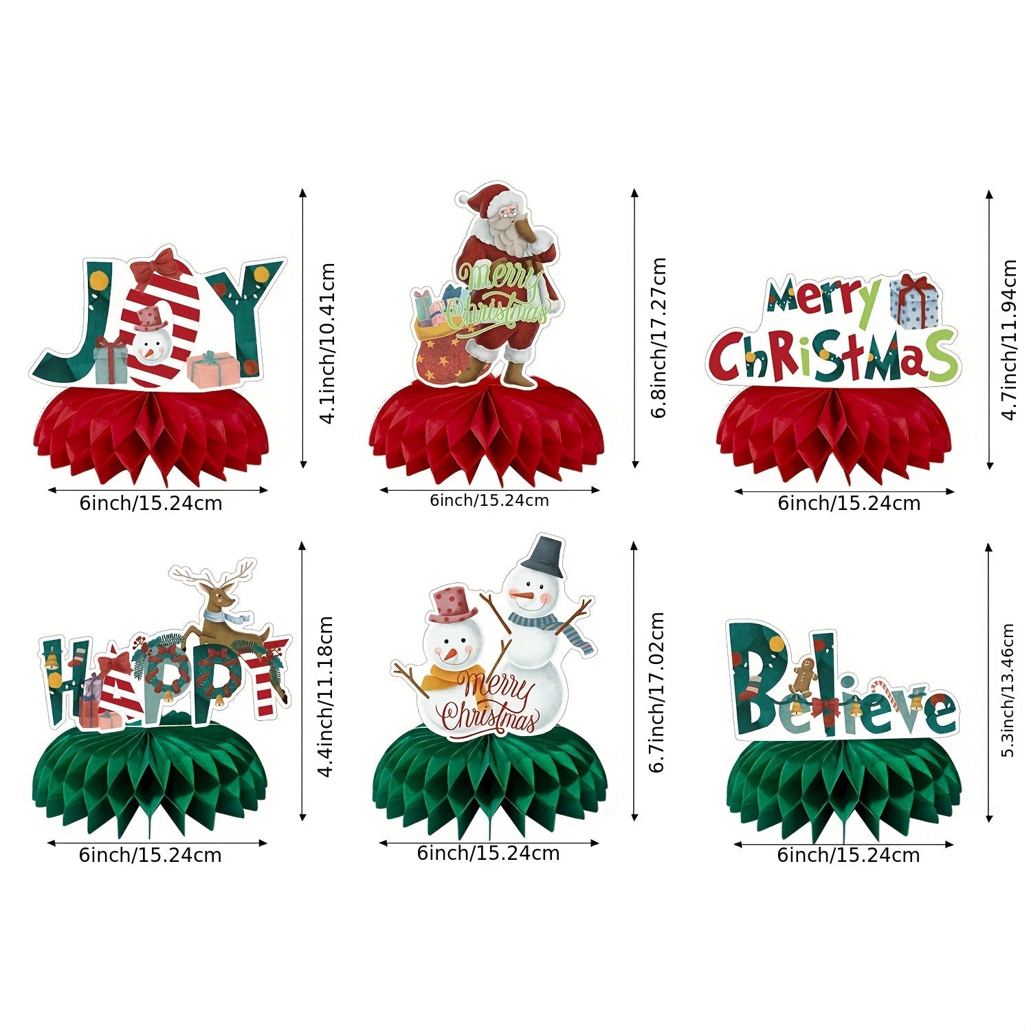 Christmas Tabletop Decor Honeycomb Layout Party Decor