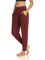 Women's High Waist Jogger Pants Loose Pleated Yoga Fitness Pants