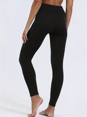 Women's Fleece Warm Leggings High Waist Yoga Tight Pants