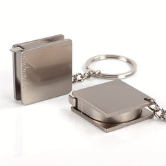 1pc Retractable Ruler Tape Key Chain Outdoor Camping Hiking