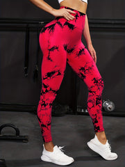 Tie Dye High Waist Yoga Leggings Hip Lifting Pants