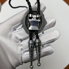 Horse Head Metal Collar Rope Necklace Vintage Western Cowboy Shirt Accessory