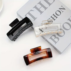 Small Rectangle Hair Clip High Ponytail Fixed Artifact Top Clip