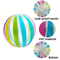 2pcs Striped Beach Balls Large and Small Outdoor Decoration