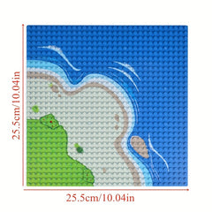 32x32 Small Dot Sea Island Baseplate Blocks City Street Road Base Plate