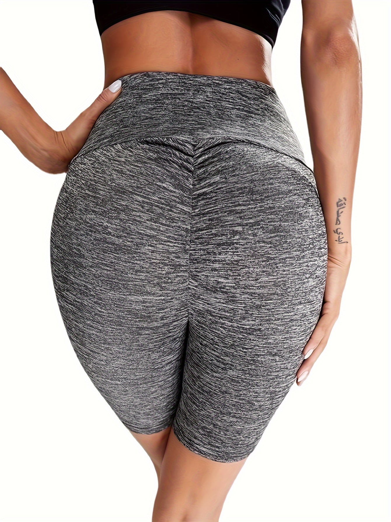 High Waist Sports Shorts Stretchy Fitness Running Sports Shorts