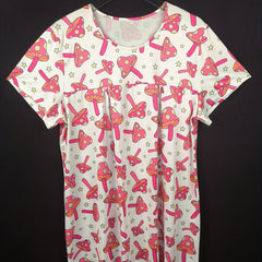 Mushroom & Star Print Loungewear Dress