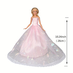 Doll Dresses Wedding Dresses with Crown Veil Party Skirts for 29" Doll
