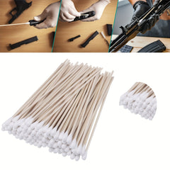 6-Inch Cotton Swabs with Wooden Handles for Cleaning Tactical Accessories