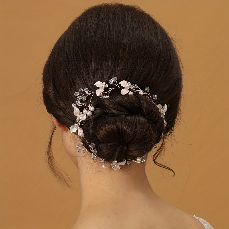 Leaf Hair Comb Headband Tiara For Bride