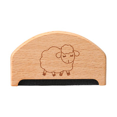 Portable Wooden Lint Remover Fuzz Shaver Cashmere Comb Double Sided Travel Brush