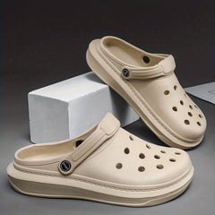 Men's Closed Toe Slip On Platform Clogs