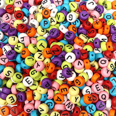 100pc Colorful Acrylic Letter Beads for DIY Jewelry Making & Crafting
