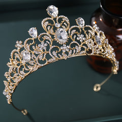Colorful Rhinestone Crown Hairband Bridal Wedding Party Decor