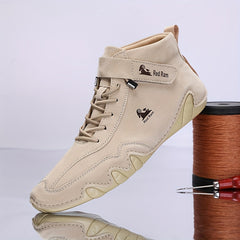 Men's Lace up Boots Casual Walking Shoes Leather Shoes