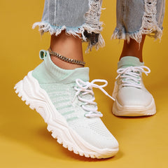 Women's Breathable Casual Shoes Lace-up Sneakers