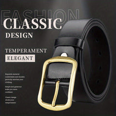 Men's Casual Buckle Belt PU Leather Unisex Decorative Accessories