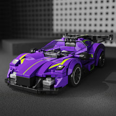 TYCOLE 316pcs Racing Car Model Set with Display Case Purple ABS Construction Toy