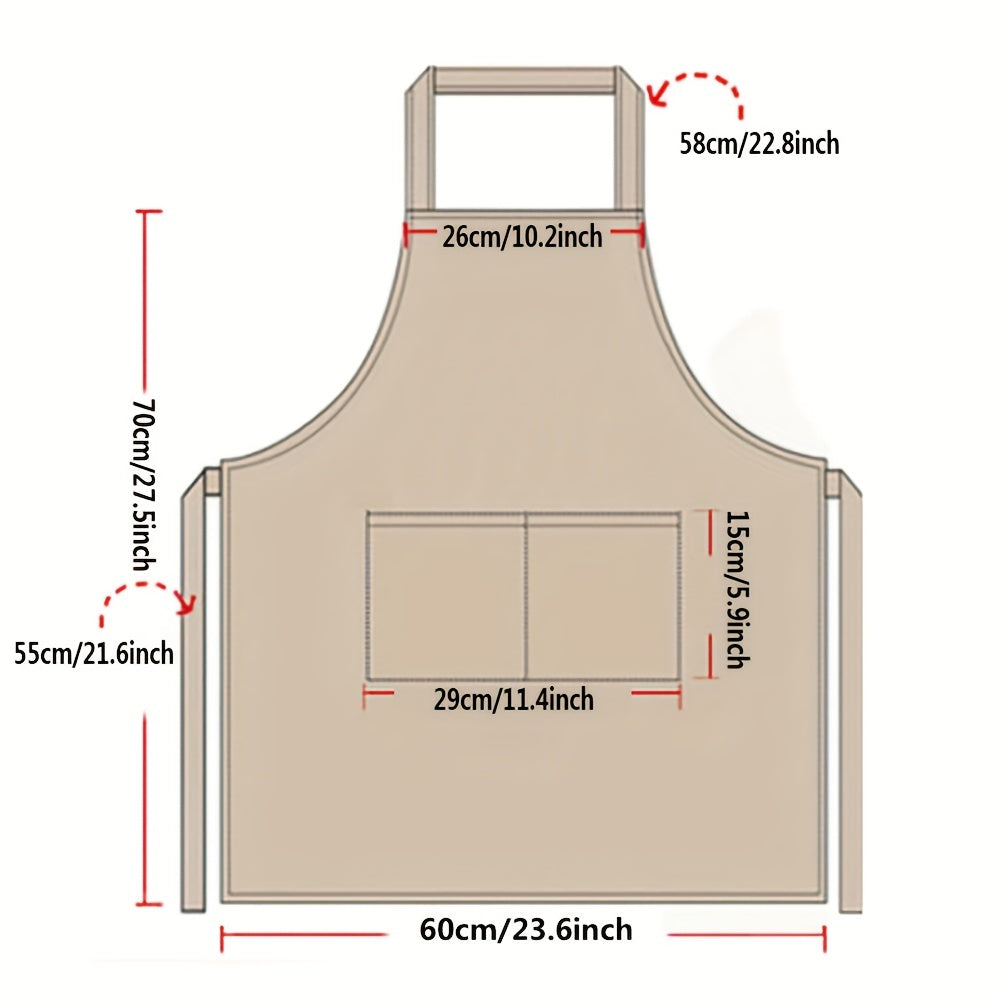 Polyester Apron Adjustable Unisex Cooking Apron Solid Chef Waiter Adult Apron