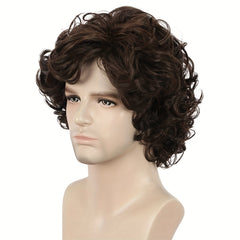 Men's Short Curly Fluffy Wig for Halloween Party