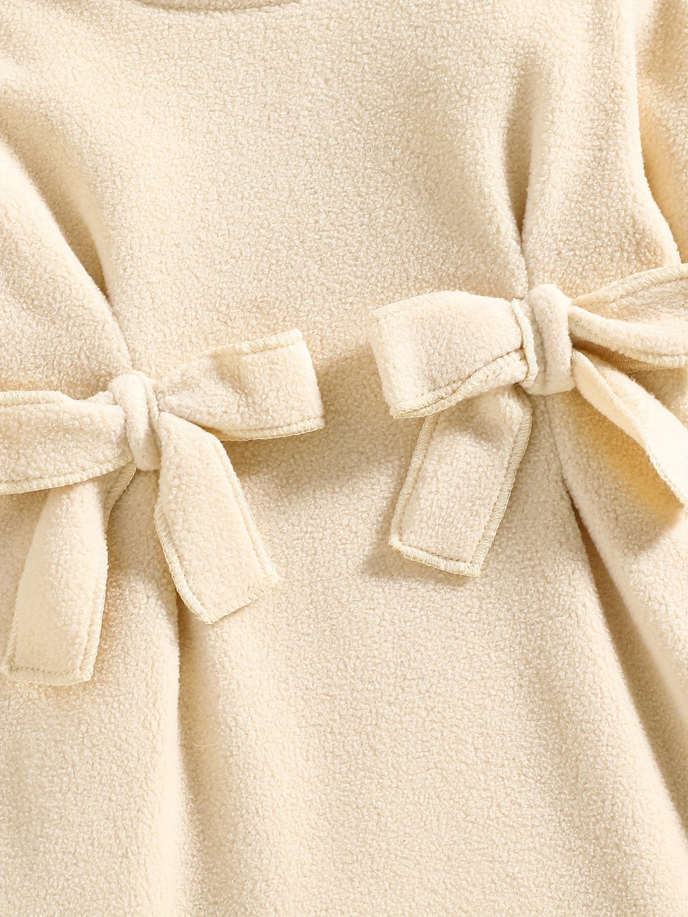 Baby Girl's Plush Bow Dress Toddler Autumn Winter Clothes