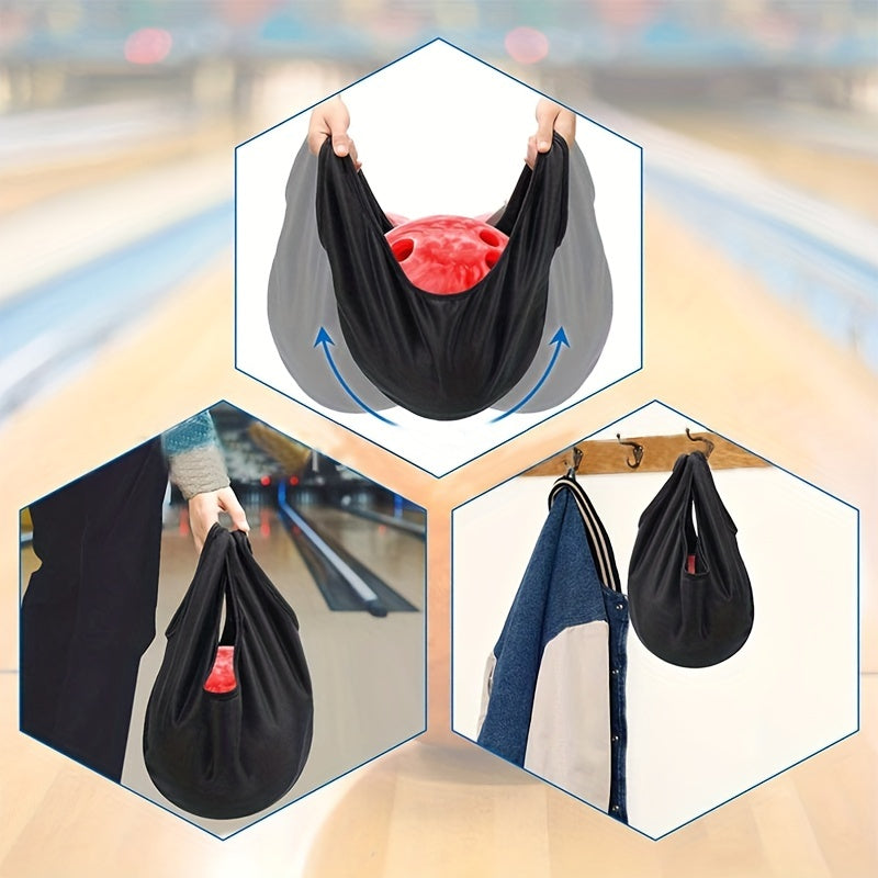 Bowling Ball Cleaning Bag with Polishing Towels and Stand