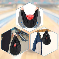 Bowling Ball Cleaning Bag with Polishing Towels and Stand