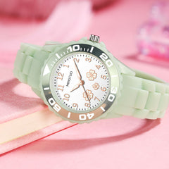 Luminous Waterproof Silicone Flower Watch for Kids