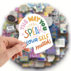 100pcs Motivational Quote Stickers for Teens, Laptop, Water Bottle, Luggage