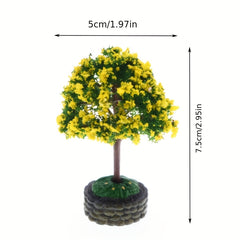 Miniature Dollhouse Garden Flower Trees Landscape Set