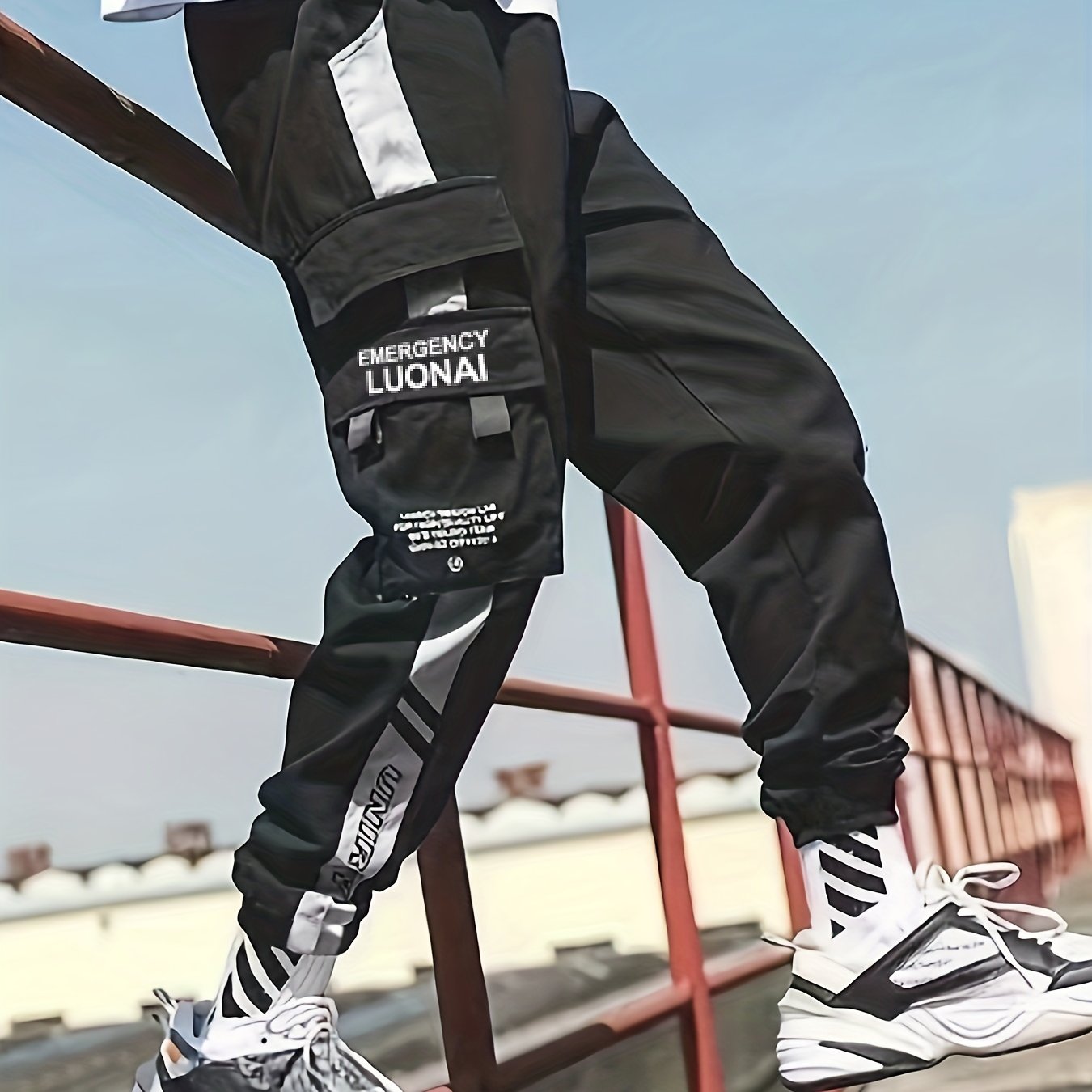 Cargo Pants Men's Casual Techwear Drawstring Hip Hop Joggers