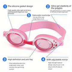 Kids Anti-fog Swimming Goggles HD Waterproof
