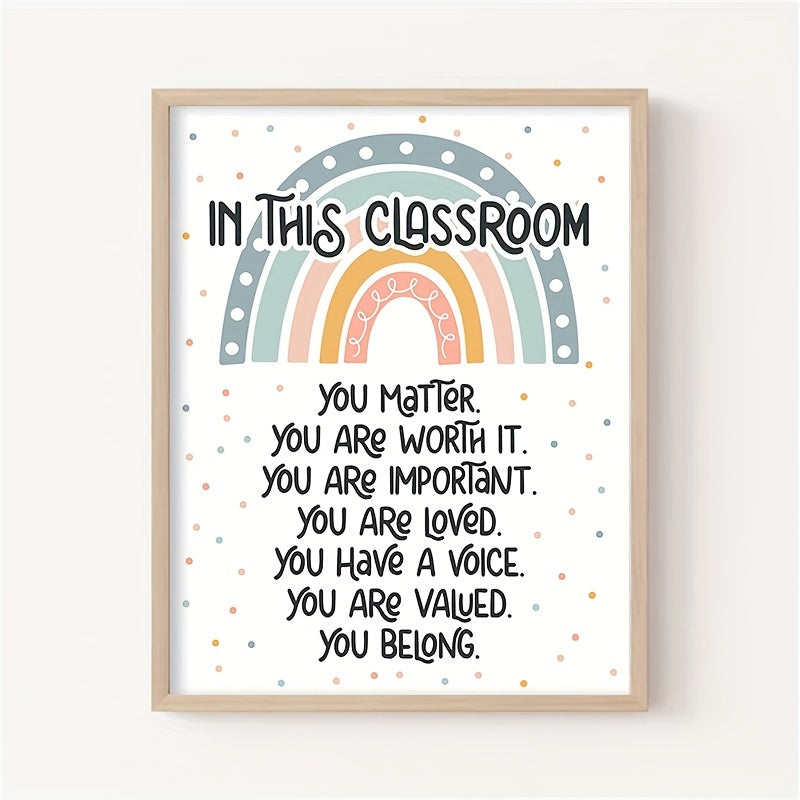 Boho Rainbow Decor Poster 8x10 UNFRAMED Print