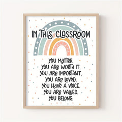 Boho Rainbow Decor Poster 8x10 UNFRAMED Print