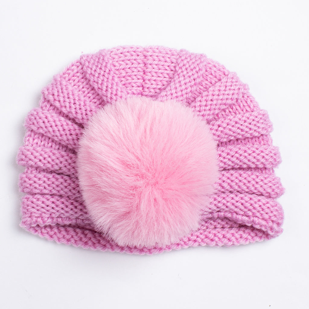 Baby Child Knitted Hat Wool Ball Thread Boys Girls