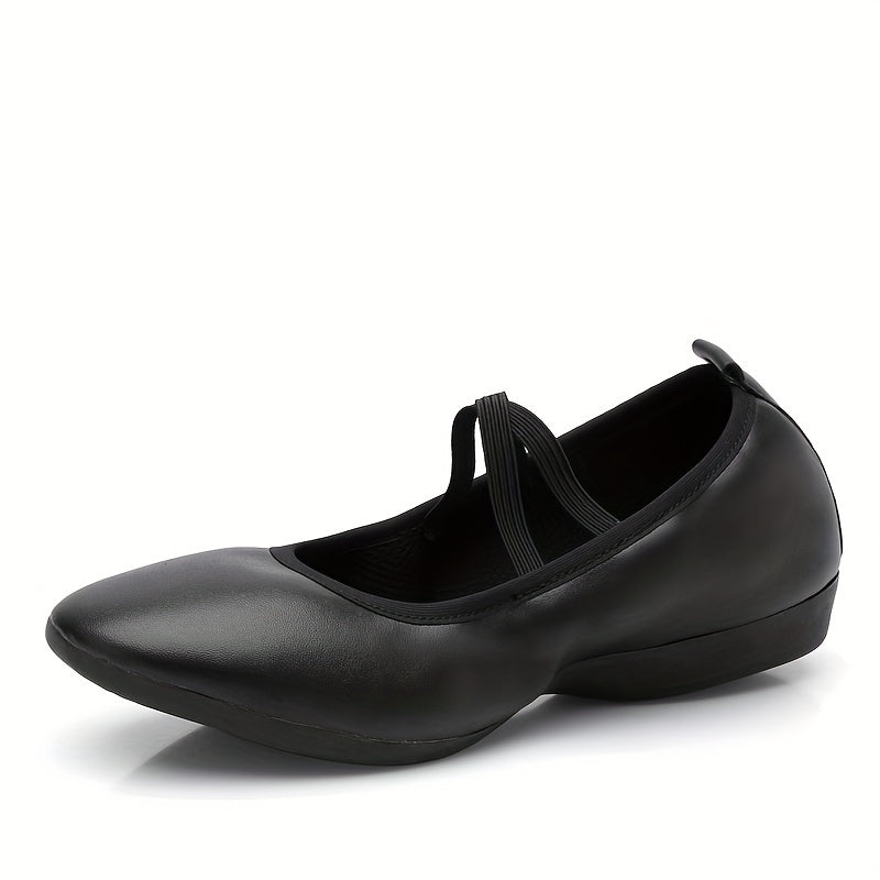 Women's Solid Cross Strap Soft Sole Ballet Dance Shoes