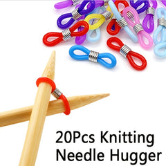 20pcs Silicone Knitting Needle Stoppers Crochet Project Keeper