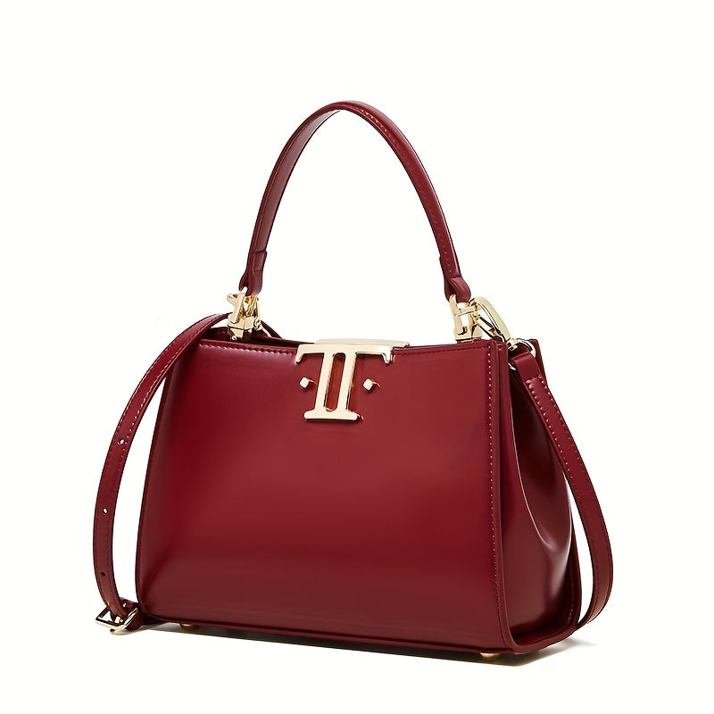 Stylish Women's Crossbody Bag with Golden Tone Hardware