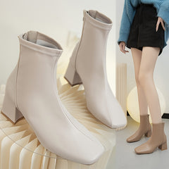 Chunky Heel Ankle Boots for Women