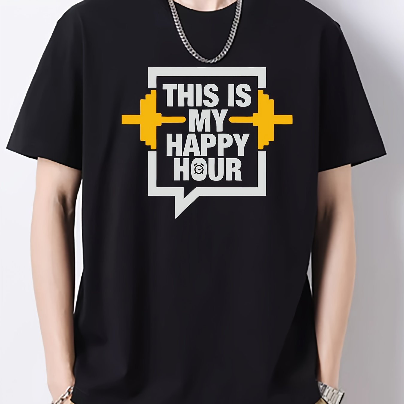 Men's Cotton Slim Fit T-shirt for Spring Summer Holiday
