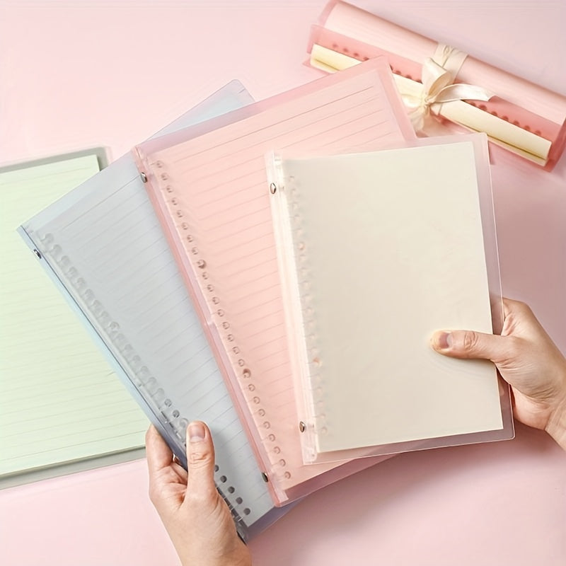 Transparent Candy A5B5 Soft Rollable Binder Notebook