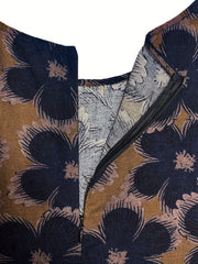 Floral Print Vintage Midi Dress Women's Clothing