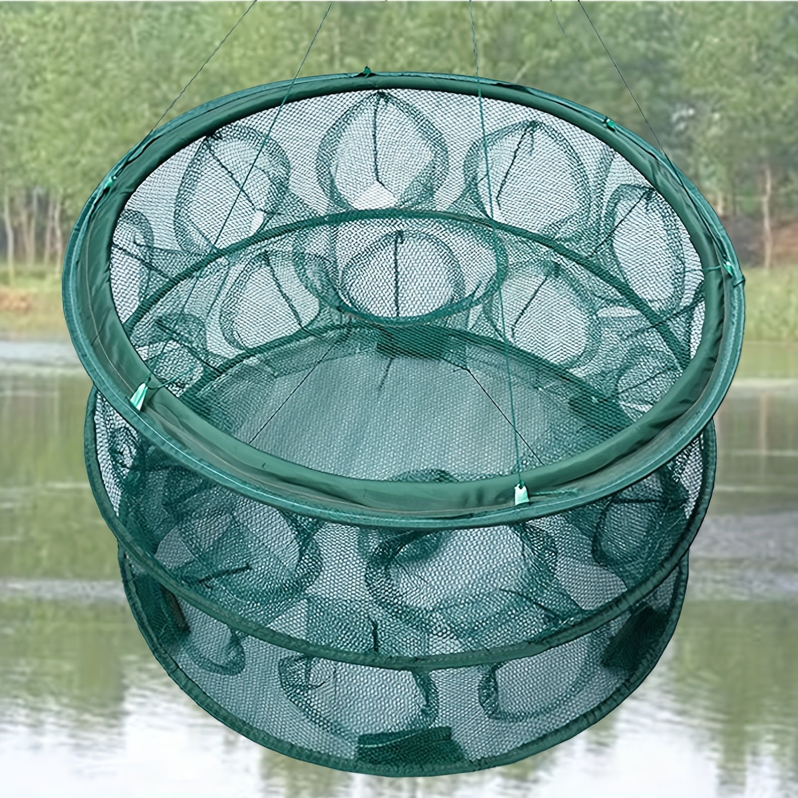 Automatic Open Fishing Nylon Net Folding Fishing Cage For Shrimp