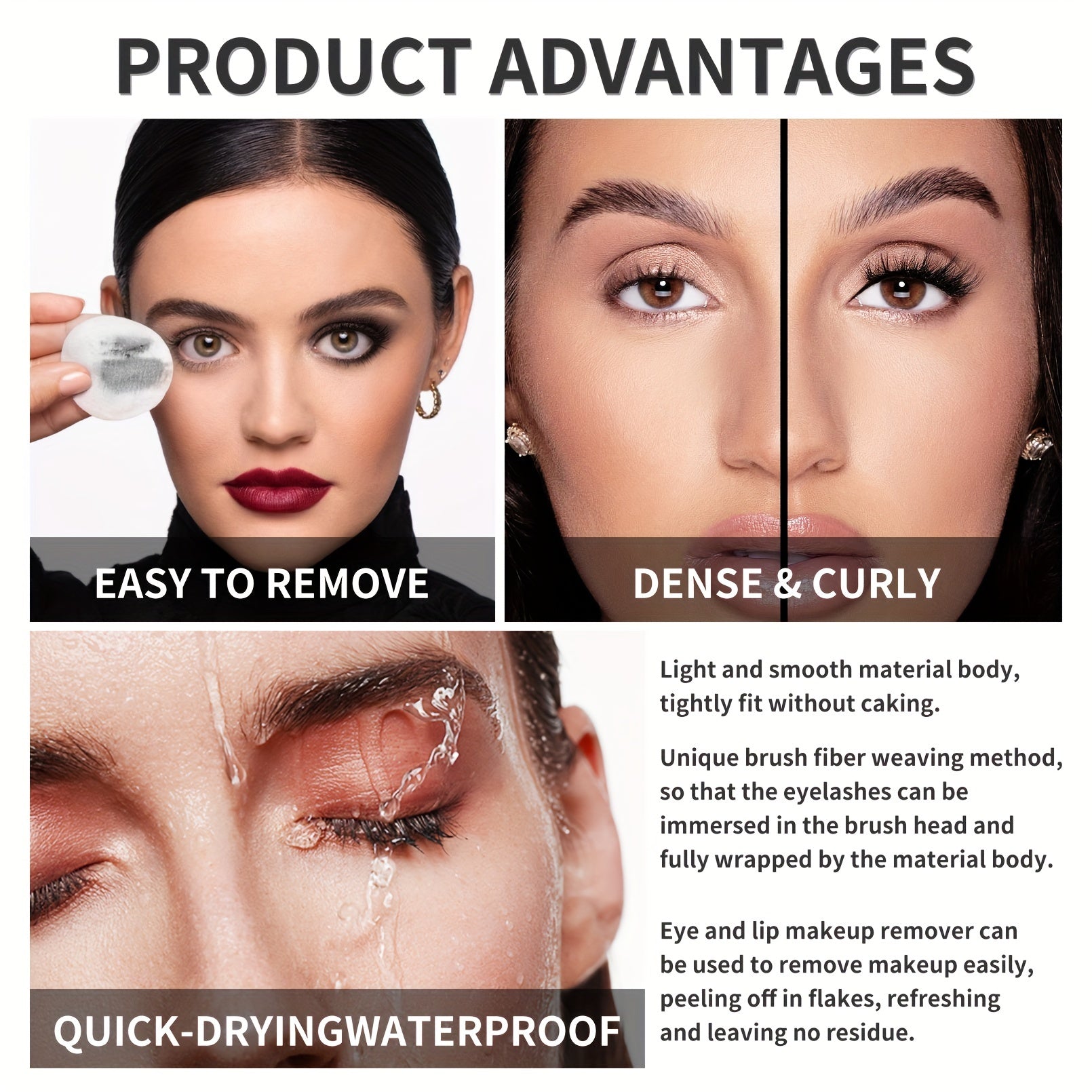 Washable Mascara Volumizing Lengthening Lifting Curling