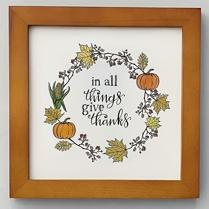 Autumn Wreath Pumpkin Leaf Clear Stamps for Card Making and Album Decor